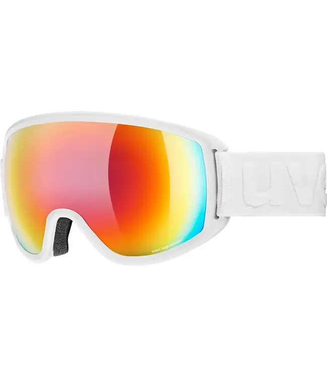 Uvex Topic FM weiß-matt/spiegel-regenbogen – Unisex – Erwachsene