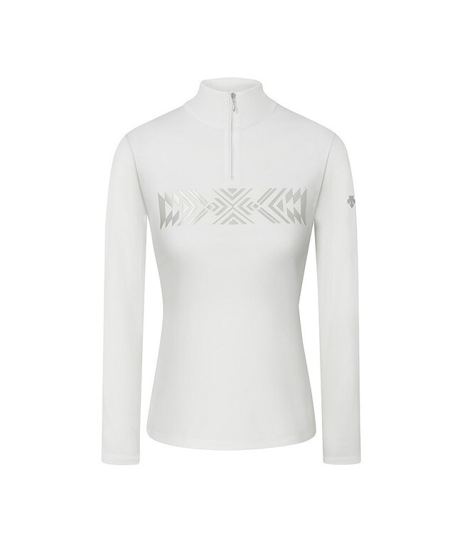 Descente CINDY 1/4 ZIP T-NECK - Pully - BLANCO - Mujer
