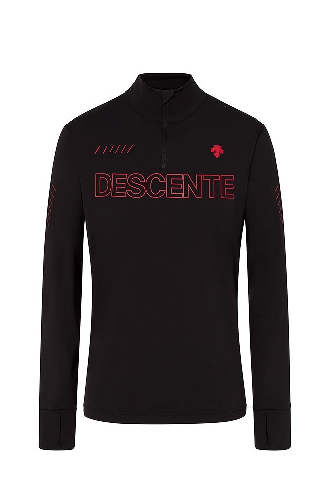DESCENTE 1/4 ZIP T-NECK - Black - Men - Wintersport-store.com