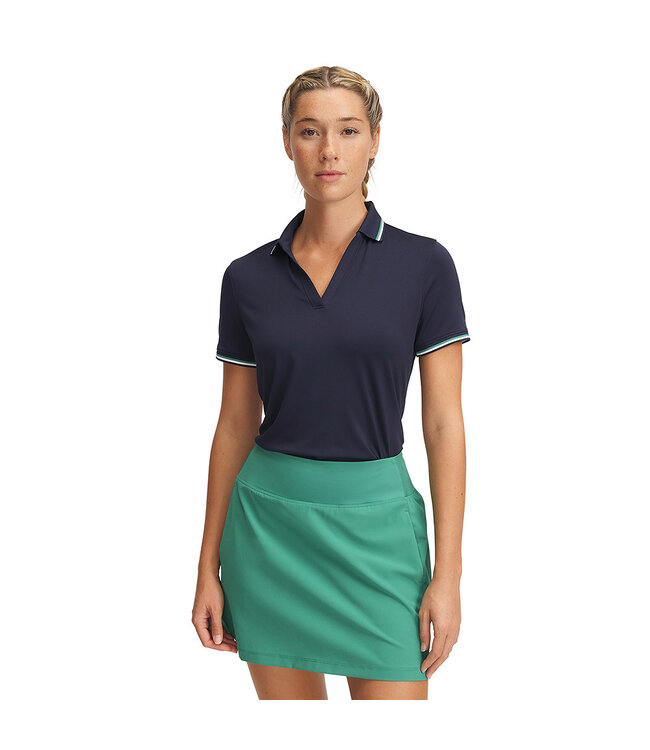 Under Armour Drive SS Rib Polo-Midnight Navy - Women's Golf Polo