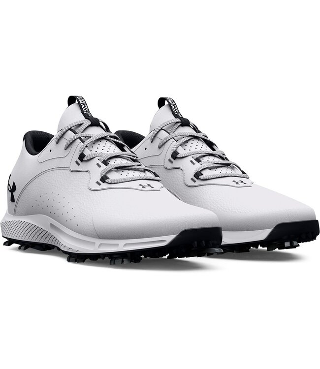 Under Armour Zapatos de golf para hombre UA Charge Draw 2 Wide - Blanco