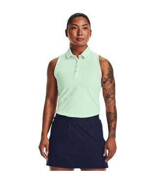 Under Armour UA Zinger √Ñrmelloses Polo-Sea Mist // Metallic-Silber