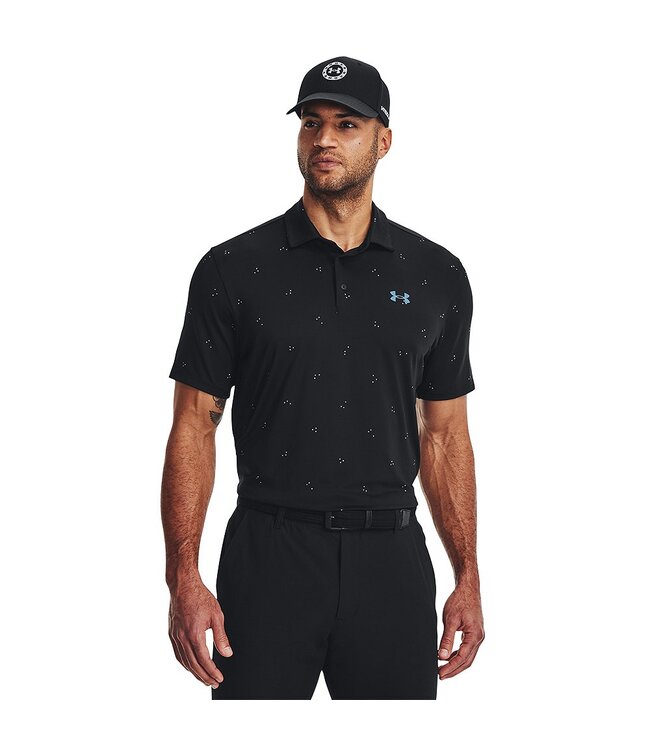 Under Armour UA Playoff Polo 3.0 Print – Schwarz/Lime Surge/Static Blue