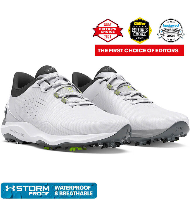 Under Armour UA Drive Pro Wide White - Men's Golf Shoes