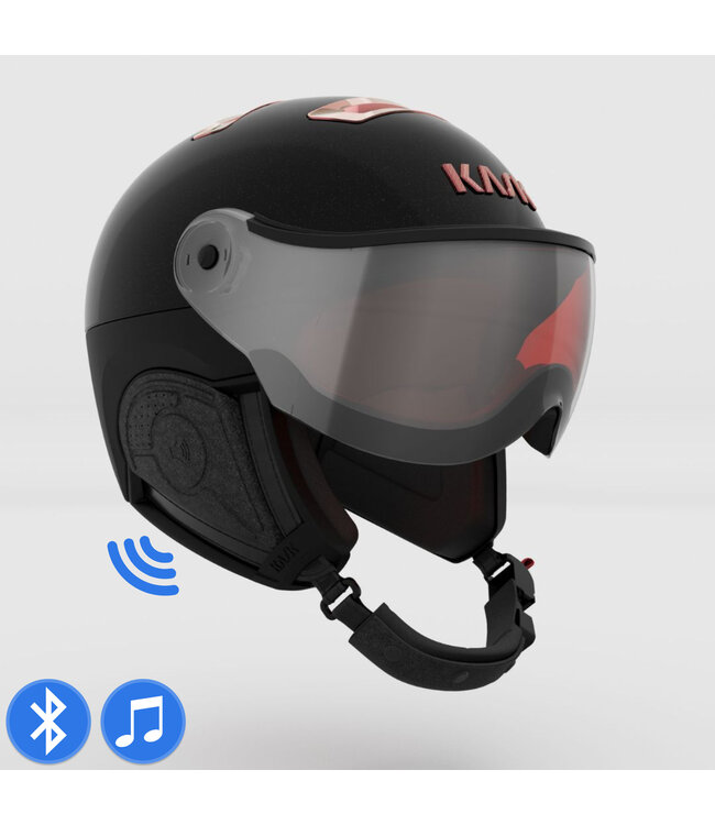 Kask Negro Cromado / Oro Rosa / Visera Fotocromática - Audio Vibes