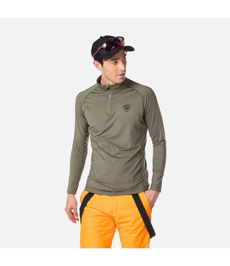 Rossignol Men's classic half-zip baselayer - Fig green