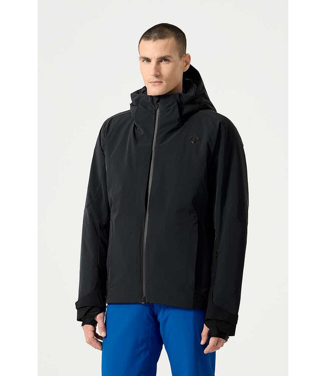 Descente Elegante, wattierte Skijacke für Herren, Schwarz