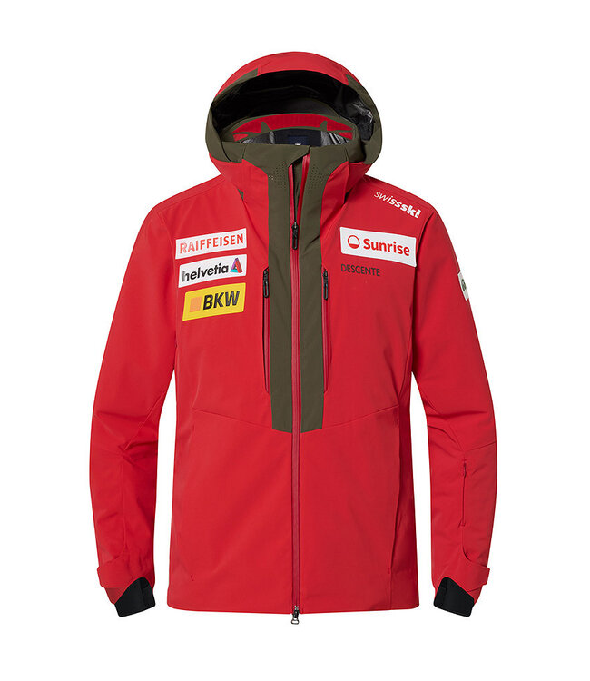 Descente Chaqueta de esquí suiza con aislamiento térmico para hombre - Réplica suiza roja