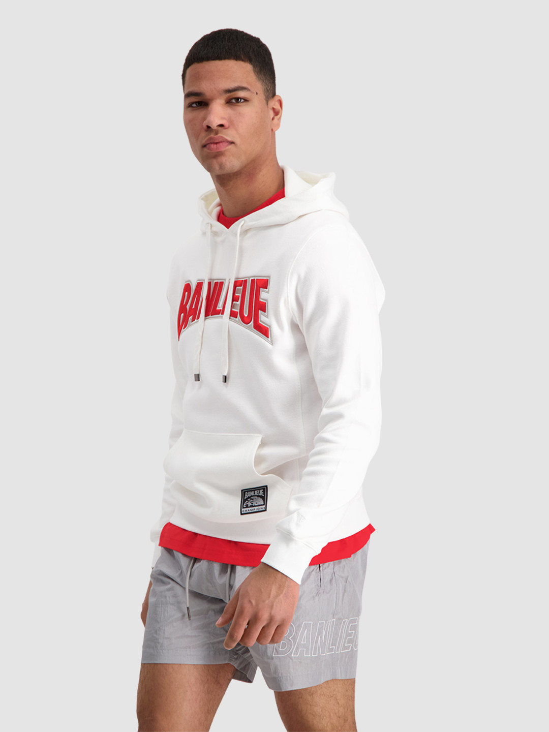 champion white hoodie