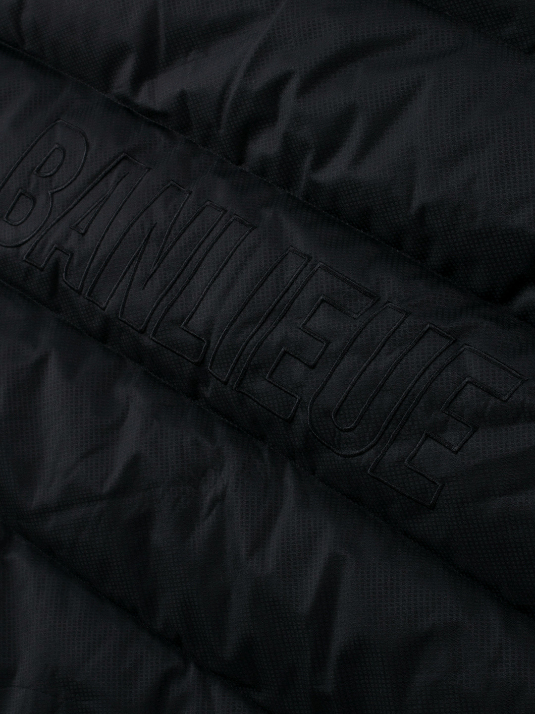 Banlieue Diagonal Puffer Jacket Black Clan De Banlieue