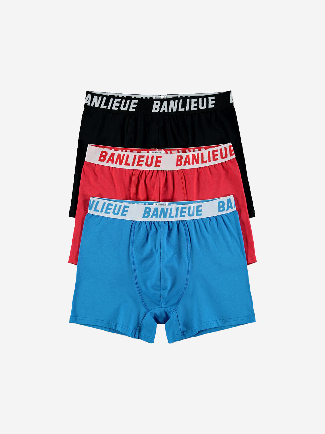 BANLIEUE | Boxershorts Red/Black/Blue - Clan de Banlieue