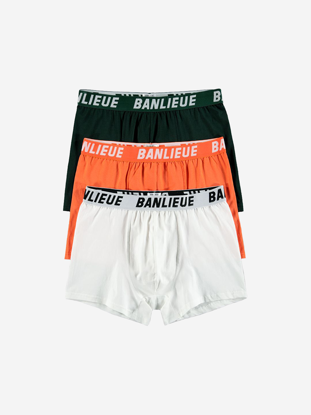 BANLIEUE | Boxershorts Green/White/Orange - Clan de Banlieue