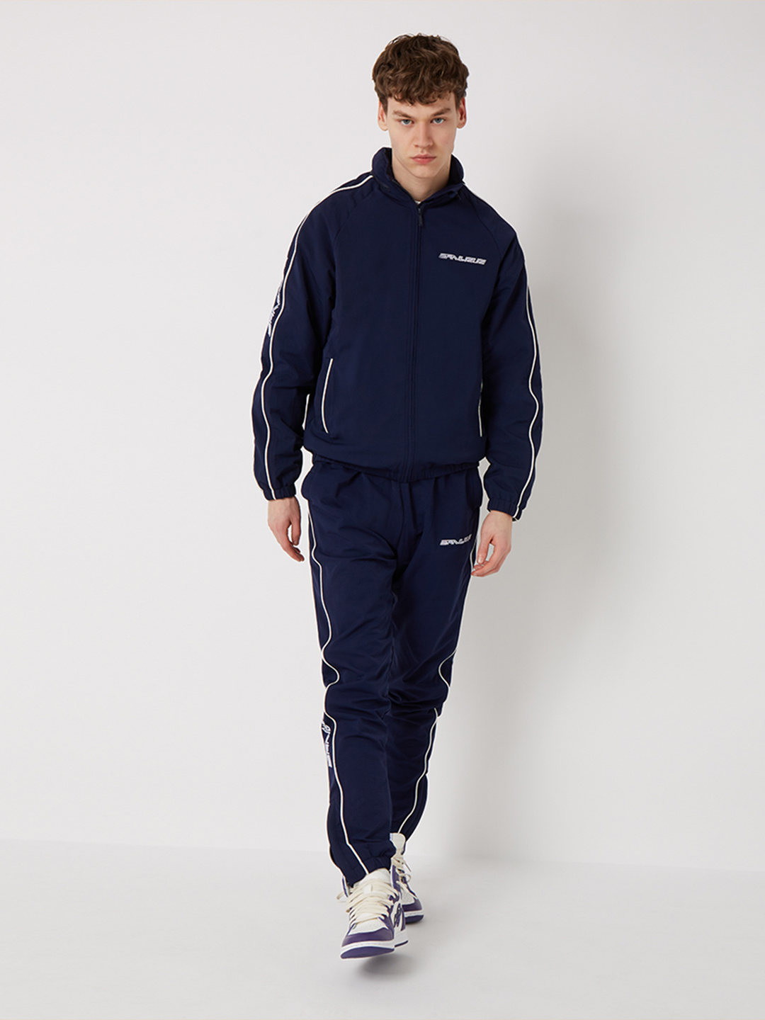 nike navy tape tracksuit
