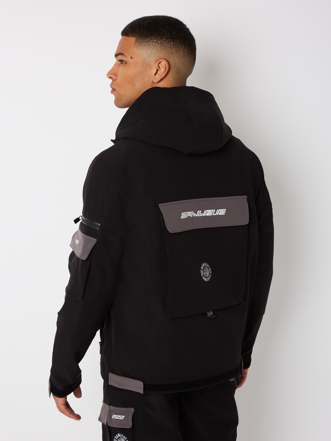 grey tactical jacket