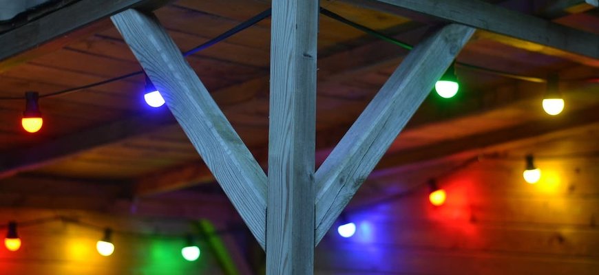 Referenties met gekleurde lampen
