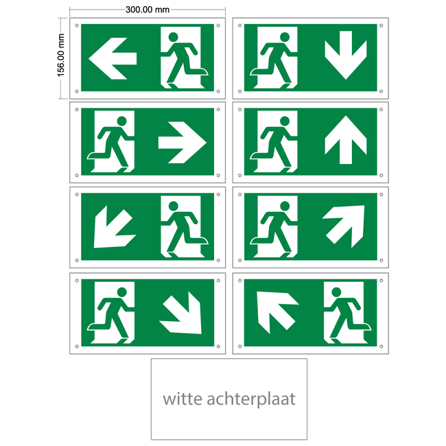 Pictogrammen set voor de OTG-FF-6, OTG-VV-5 of OTG-HH-1