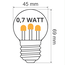 Warm witte LED lampen met LEDs op lange stokjes - 0,7 watt
