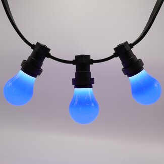 2 en 5 watt blauwe lampen met grote kap Ø60