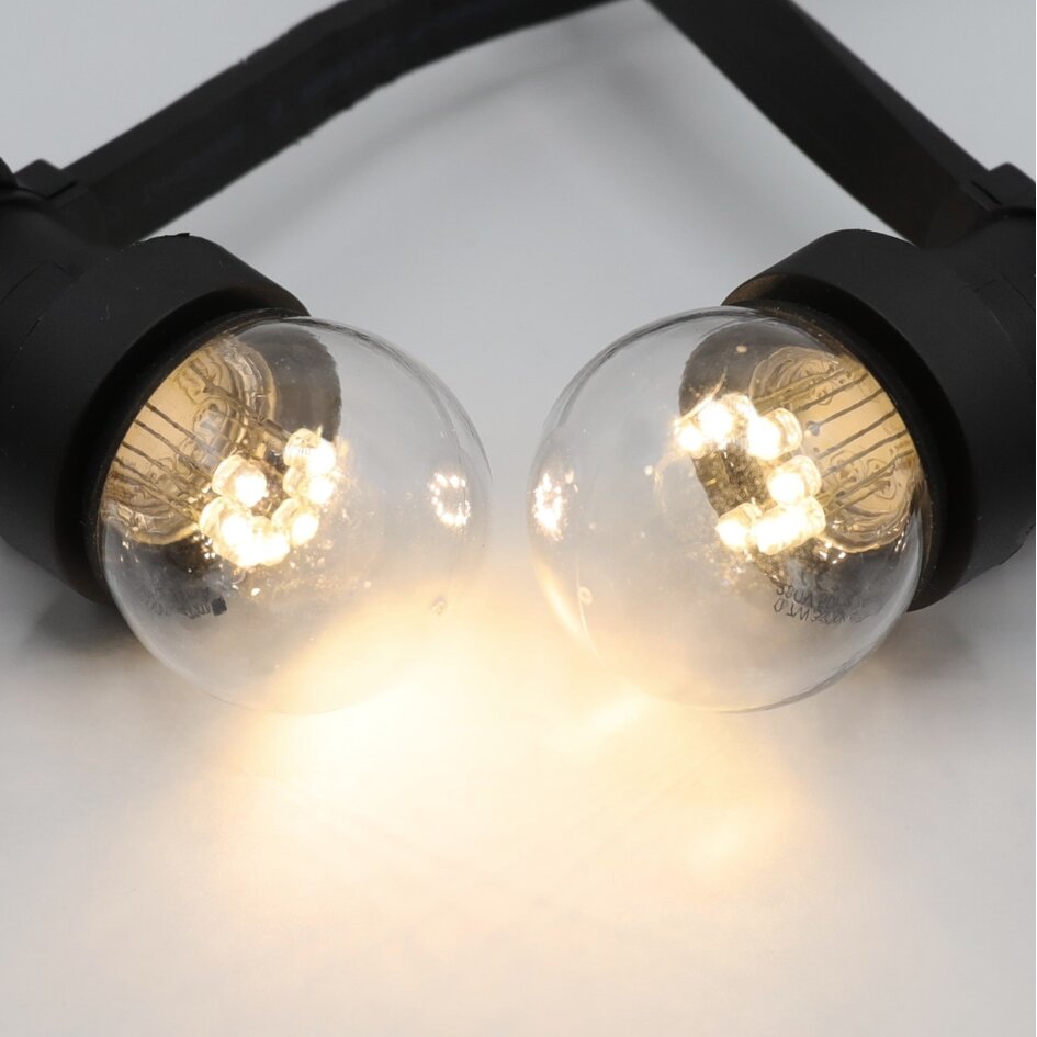 Warm witte LED lampen met LEDs op korte stokjes - 0,7 watt