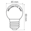 Warm witte lampen met melkwitte kap, dimbaar, Ø45 - 2 watt (2650K)