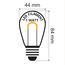 Warm witte filament lampen, U-vorm - 0,6 watt en 1 watt