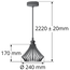 Hanglamp Kiki incl. lamp 4,5W tot 12W, helder glas, 2700K, Ø60 en Ø70