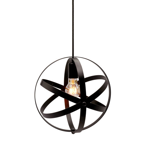 Hanglamp Anna incl. 5W spiraal lamp, amber glas, 1800K, Ø60