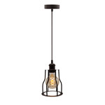 Hanglamp Diego incl. 5W spiraal lamp, amber glas, 1800K, Ø95