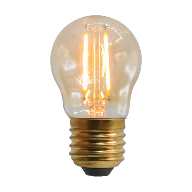 2,5W & 4,5W filament lamp, 2000K, amber glas Ø45 - dimbaar