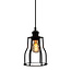 Hanglamp Diego incl. 5W spiraal lamp, amber glas, 1800K, Ø60