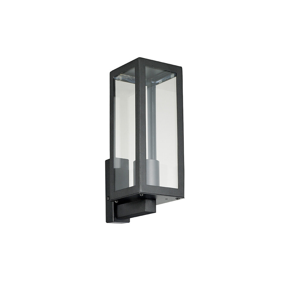 RVS moderne zwarte wandlamp met glas - Carlo