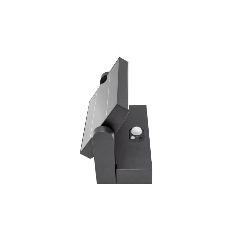 Verstelbare solar wandlamp Berlin met sensor - zwart