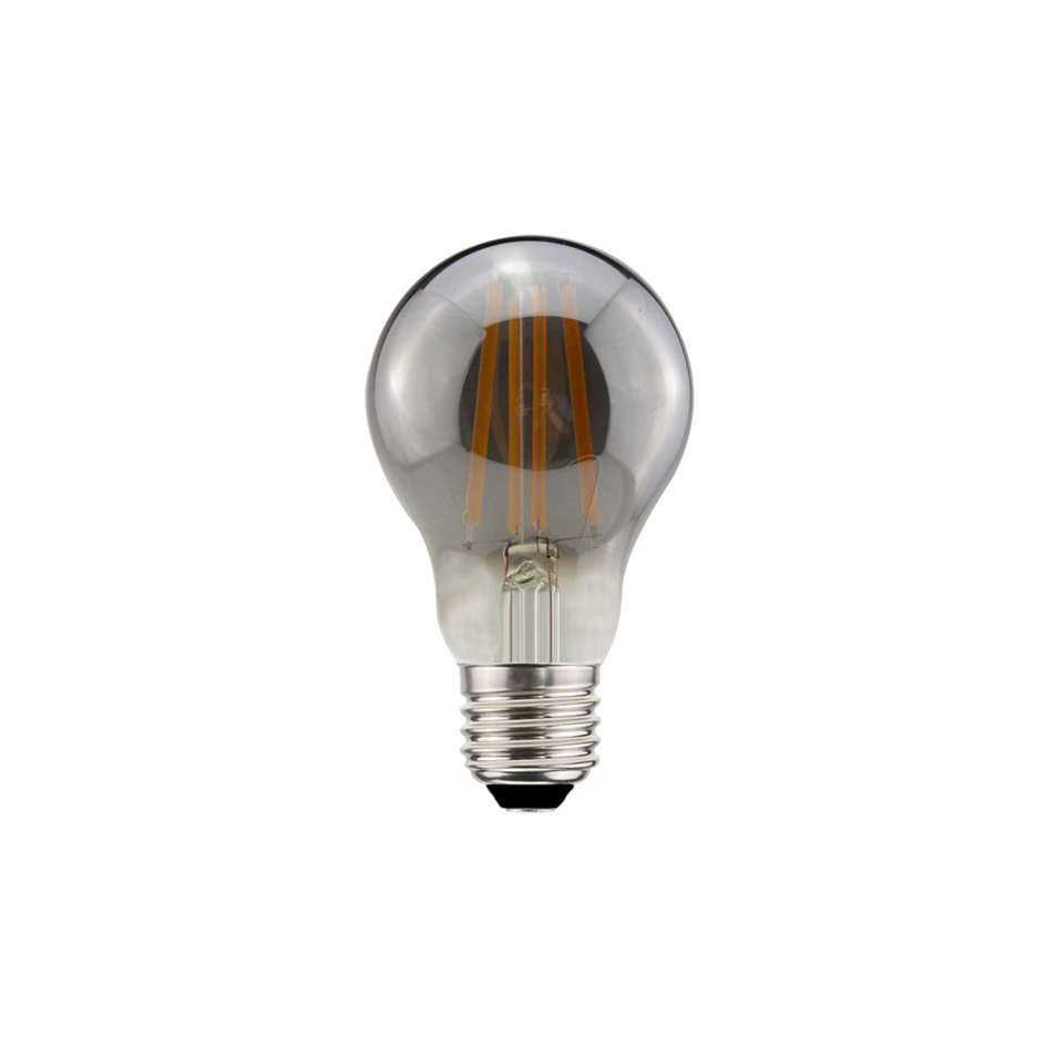 E27 dimbare filament LED lamp, Ø60mm, 8,5W, smoke glas