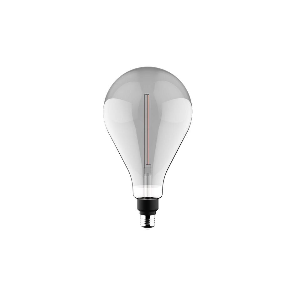 E27 dimbare filament LED lamp, Ø160mm, 7W, smoke glas