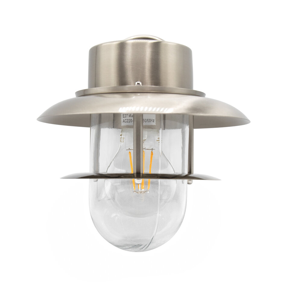 Landelijke wandlamp RVS - Fabio