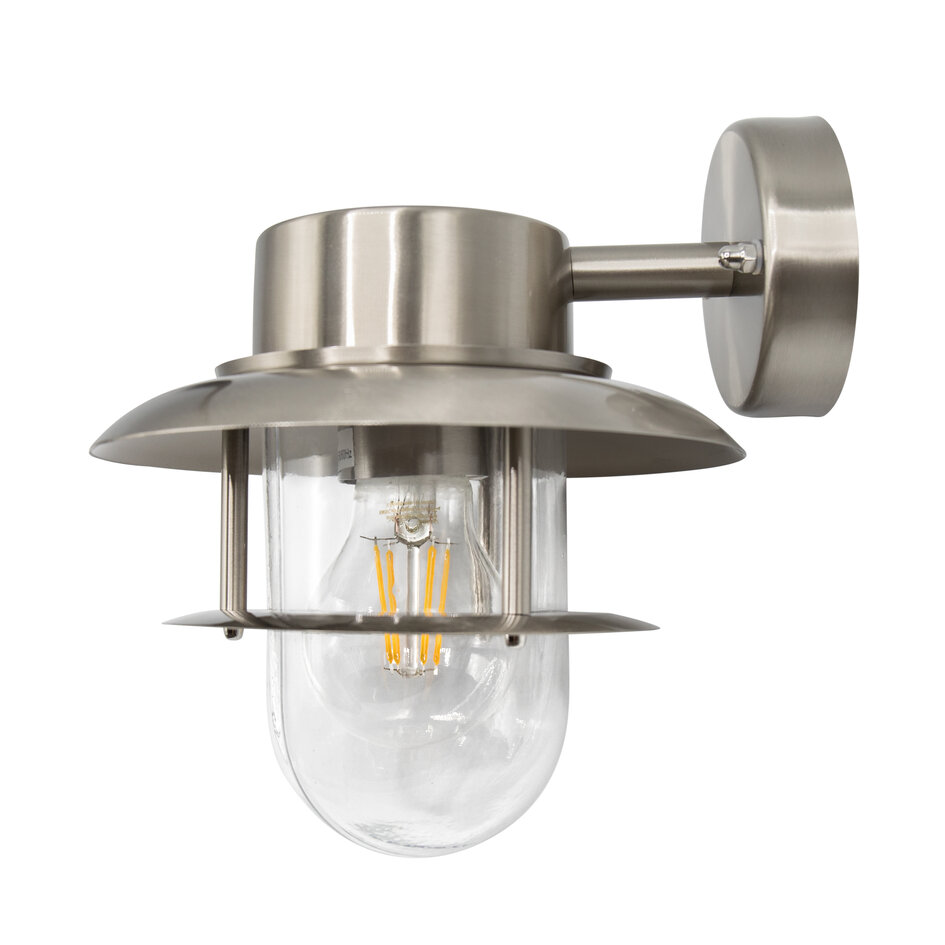 Landelijke wandlamp RVS - Fabio