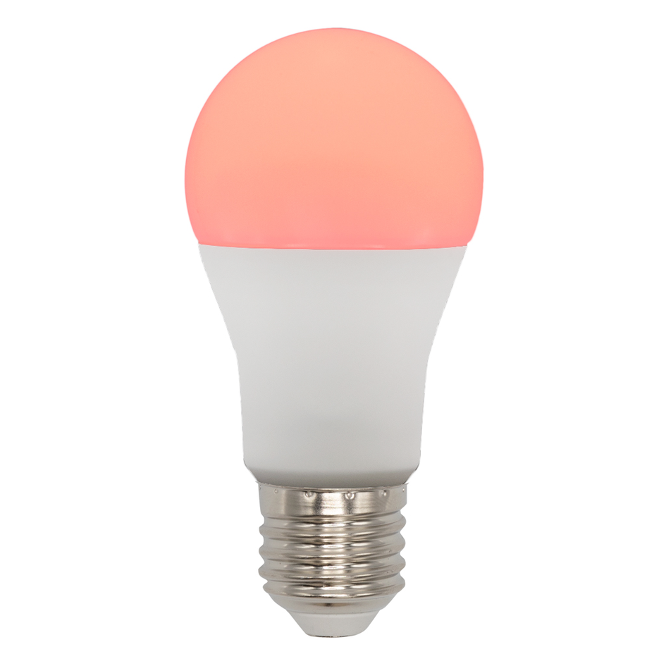 Slimme E27 RGB lamp van 10W met Tuya app Ø60mm