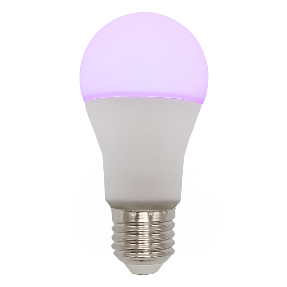 Slimme E27 RGB lamp van 10W met Tuya app Ø60mm