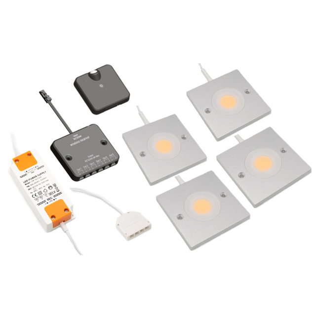 LED kastverlichting Alina complete set van 4 spots