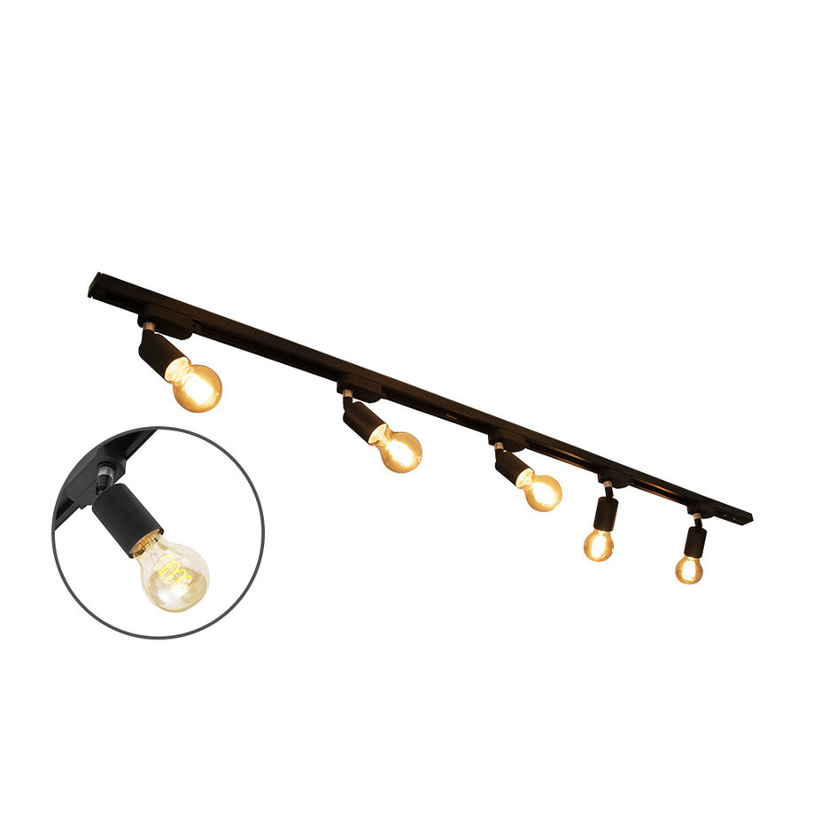 Modern 1-fase railsysteem van 1,5 meter met Jax spots - plafond rail