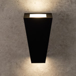 RVS moderne wandlamp zwart 2-lichts  - Luisa