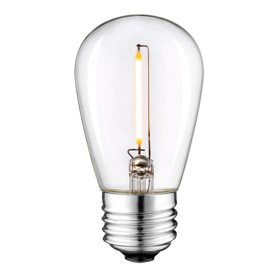 Dimbare 1 watt filament lamp van glas, 2200K: 15 of 25 pack