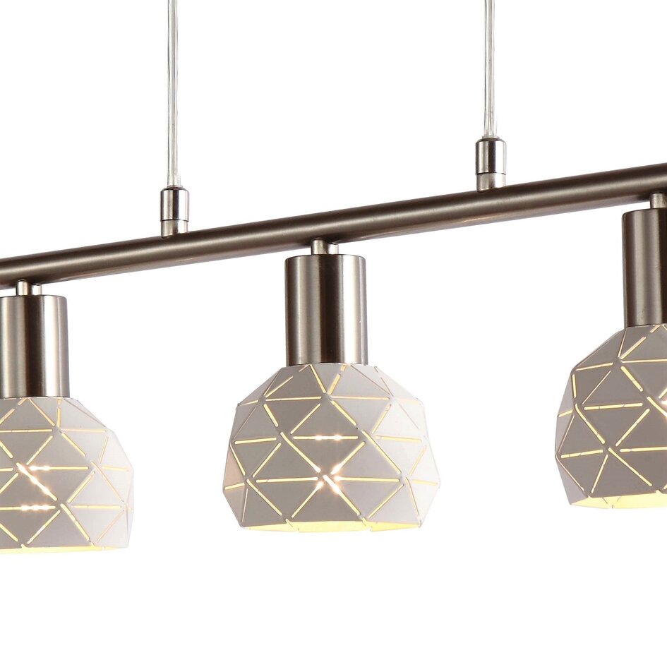 Moderne hanglamp met vijf E27 fittingen - Alabaster