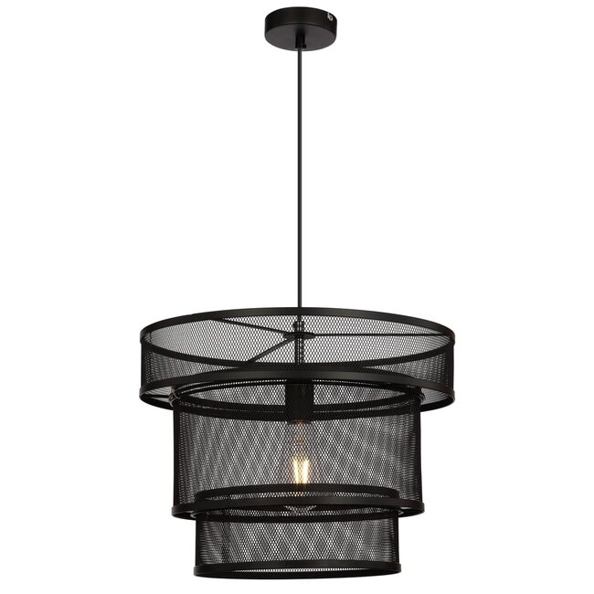 Industriële hanglamp mat zwart - Chloe