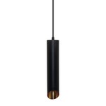 Moderne hanglamp zwart met gouden binnenzijde - May