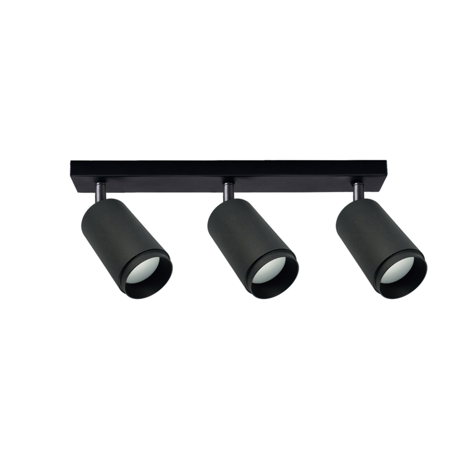 Moderne mat zwarte plafondlamp - Eddy