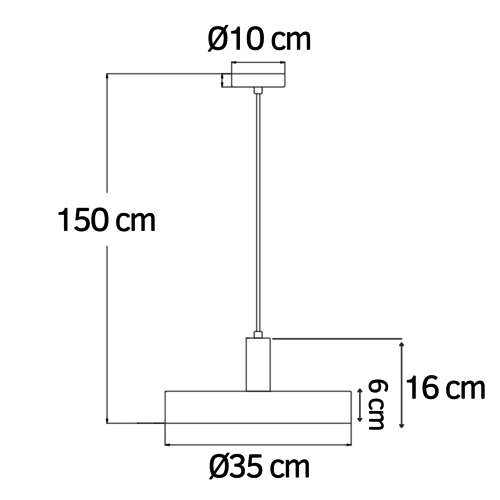 Moderne mat zwarte hanglamp - Bijou