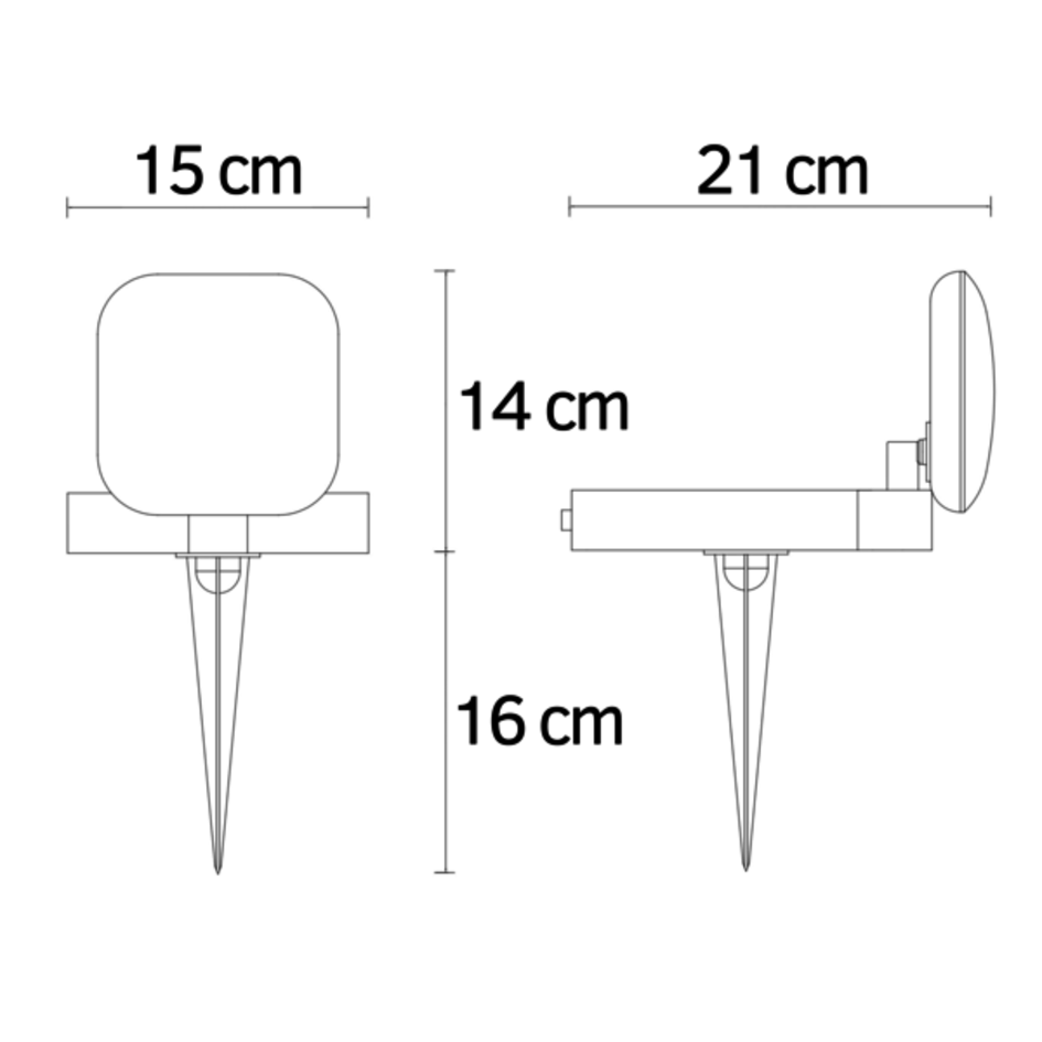 Moderne solar buitenlamp zwart - Helena