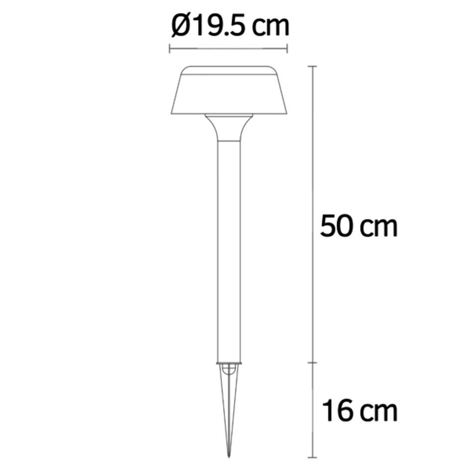 Moderne solar staande lamp buiten zwart - Lunar