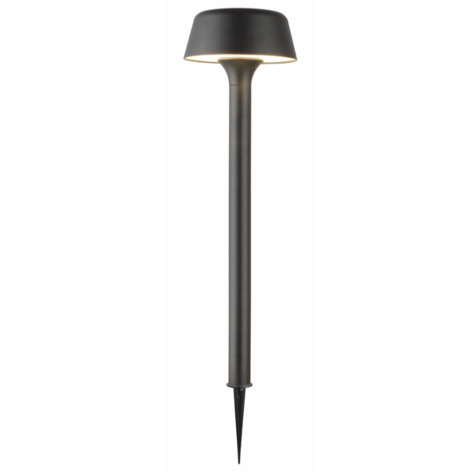 Moderne solar staande lamp buiten zwart - Lunar